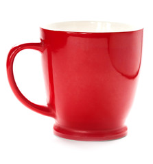 red coffee cup. isolated