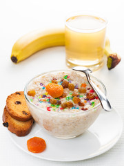 healthy breakfast on a light background
