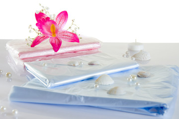 Fototapeta na wymiar polyethylene sheet for spa or clinic