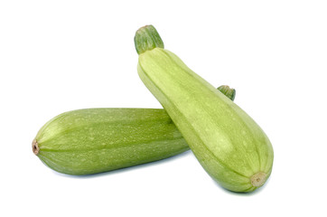 Fresh zucchini isolated on white background