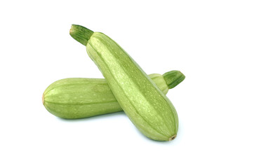 Fresh zucchini isolated on white background