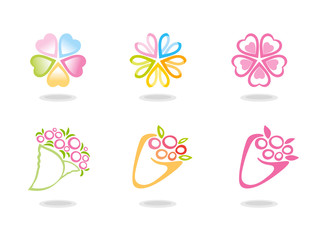 Flower bouquet symbol