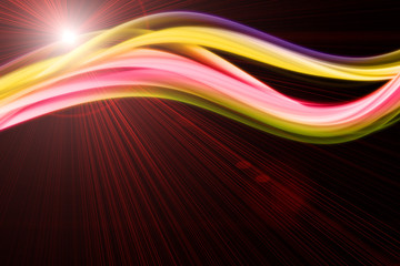 futuristic wave background design with lights