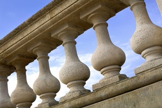 Balustre, pierre, balcon, terrasse, style, architecture