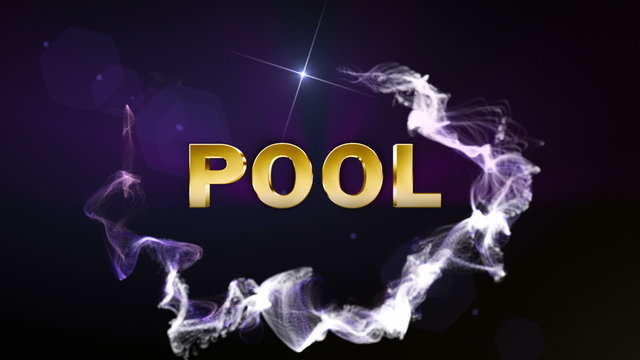 Pool Blue Text in Particle (2 variation) - HD1080