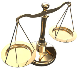 Scales weigh justice choice balance