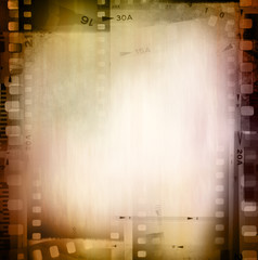 Film frames strips background. Copy space