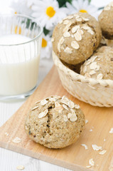bread rolls wholemeal with oat flakes