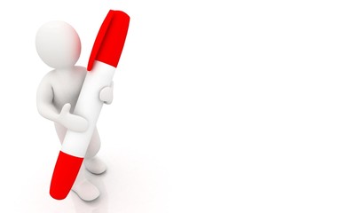 3D people - Colored pencils