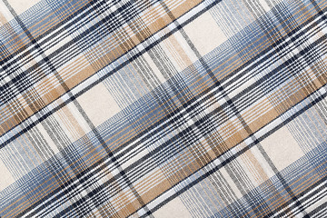 Fabric plaid texture. Cloth background - 49634789