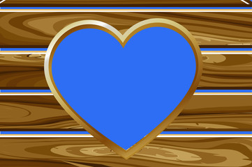 Obraz premium The hole of heart on the wood wall