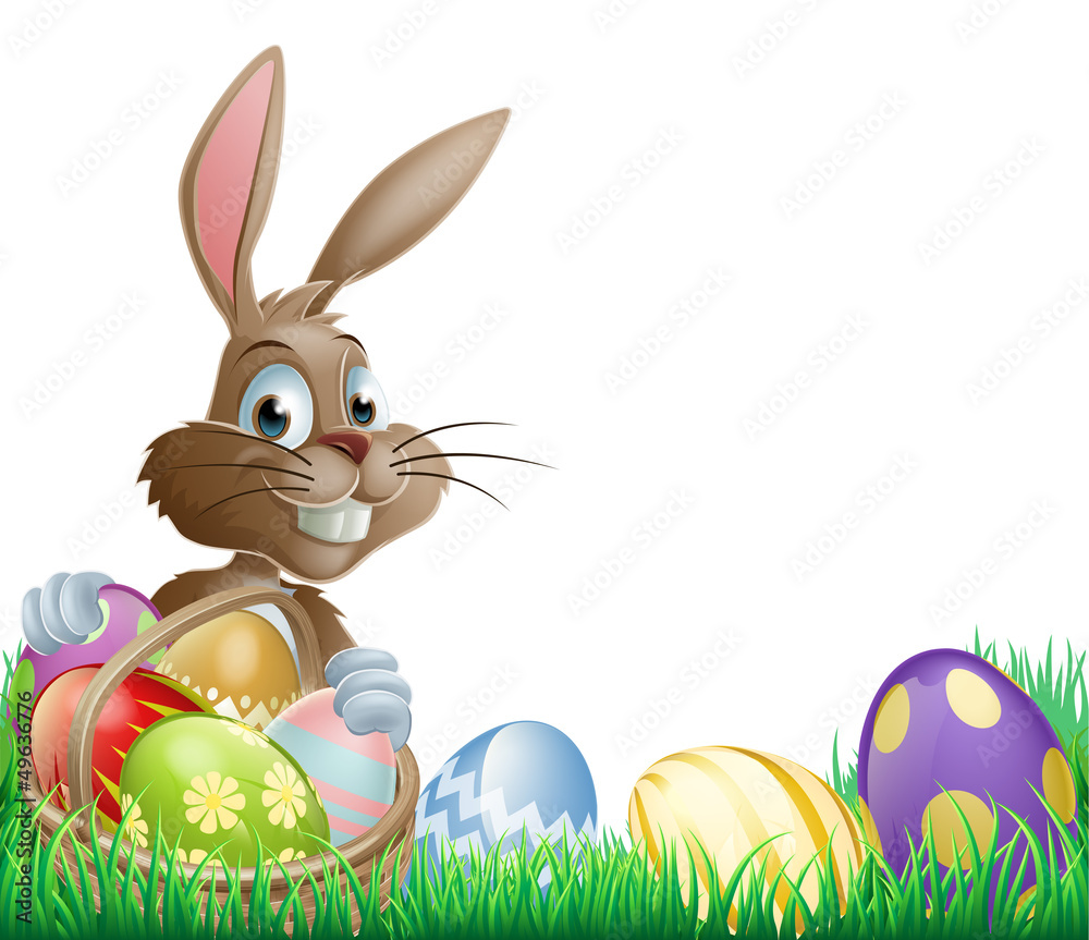 Wall mural isolated easter footer design