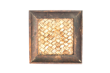 Wood frame isolated on white