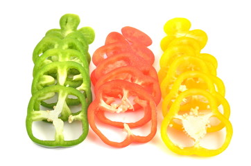 Sliced peppers