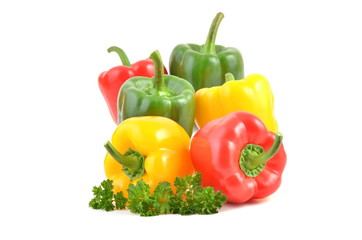 Fresh pepper with parsley