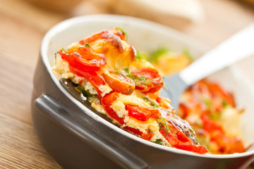 vegetables baked with cheese