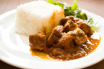 pork goulash with rice