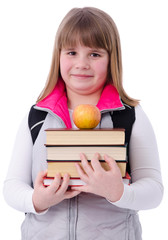Happy schoolgirl portrait