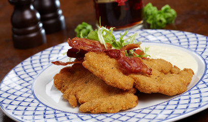Schnitzel with salad