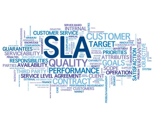 Fotobehang "SLA" Tag Cloud (service level agreement business performance) © Web Buttons Inc