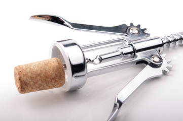 metal corkscrew isolated