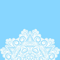 Background With Half Of Snowflake