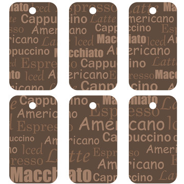 tags with coffee