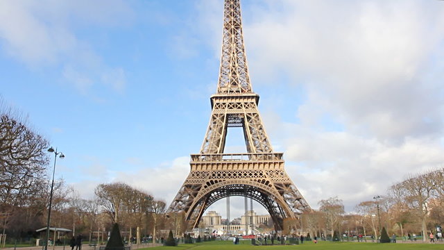 Eiffel Tower in Paris. Horizontal/landscape orientation.