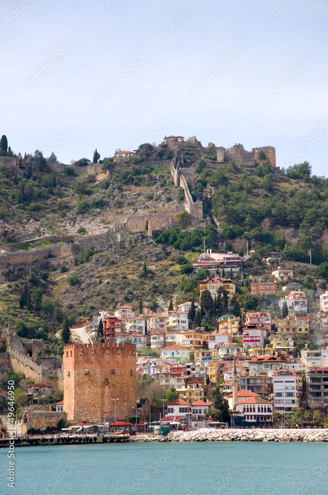 Canvas Prints Burgberg und Roter Turm - Alanya - Türkei