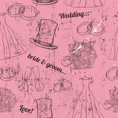 Vintage wedding seamless texture. © tari767