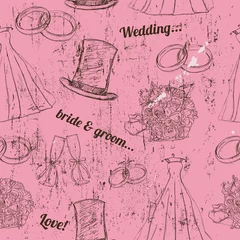 Vintage wedding seamless texture. © tari767