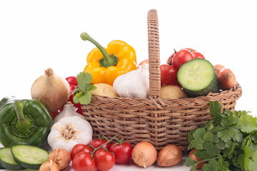 heap of fresh raw vegetables