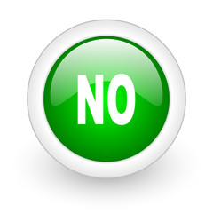 no green circle glossy web icon on white background