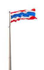 Fototapeta premium National flag of Thailand isolated on white