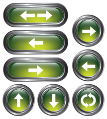 Green Metallic Arrow Buttons