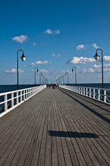 Baltic pier in Gdynia Orlowo. Poland 