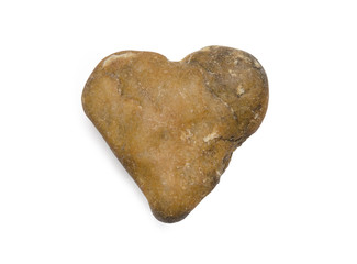 Stone heart isolated
