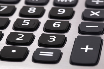 Closeup image of calculator