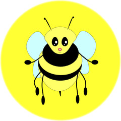 ape vettoriale con sole alle spalle