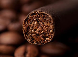 closeup of cigar