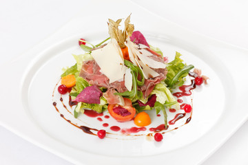 salad with beef