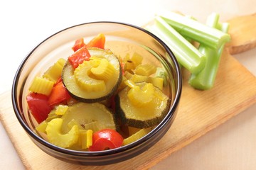 stewed vegetables on cutting board