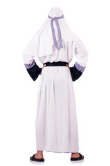 Arab businessman isolated on the white