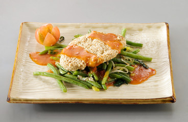 Chicken with green beans