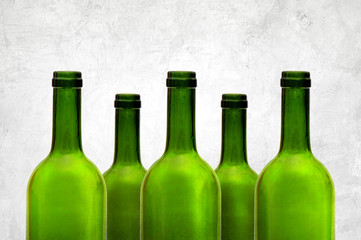 Empty wine bottles