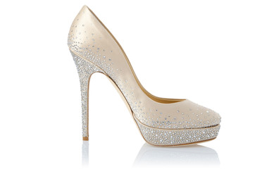 Obraz premium Nice woman shoes isolated on white