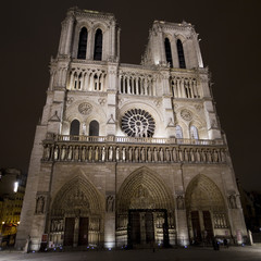 Fototapeta na wymiar Notre Dame w nocy, paryż