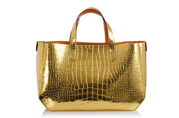 Nice elegant woman bag isolated on the white