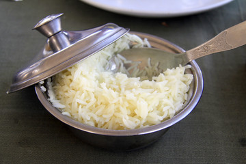 Indian cuisine: Bowl of basmati rice