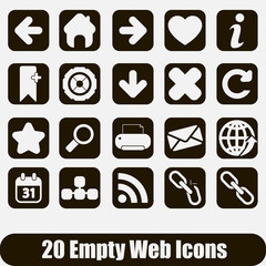 20 Empty Web Icons